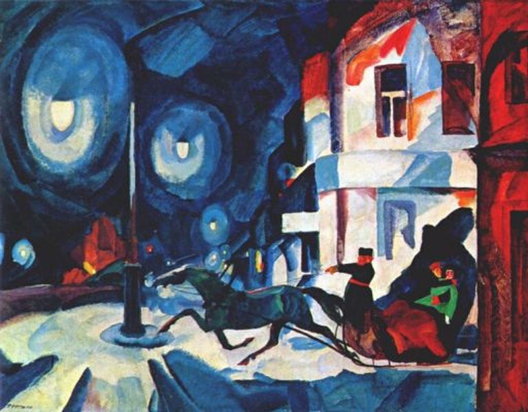 Rudolph Rudolphovich Frenz, The Nevsky Prospect at Night, 1923