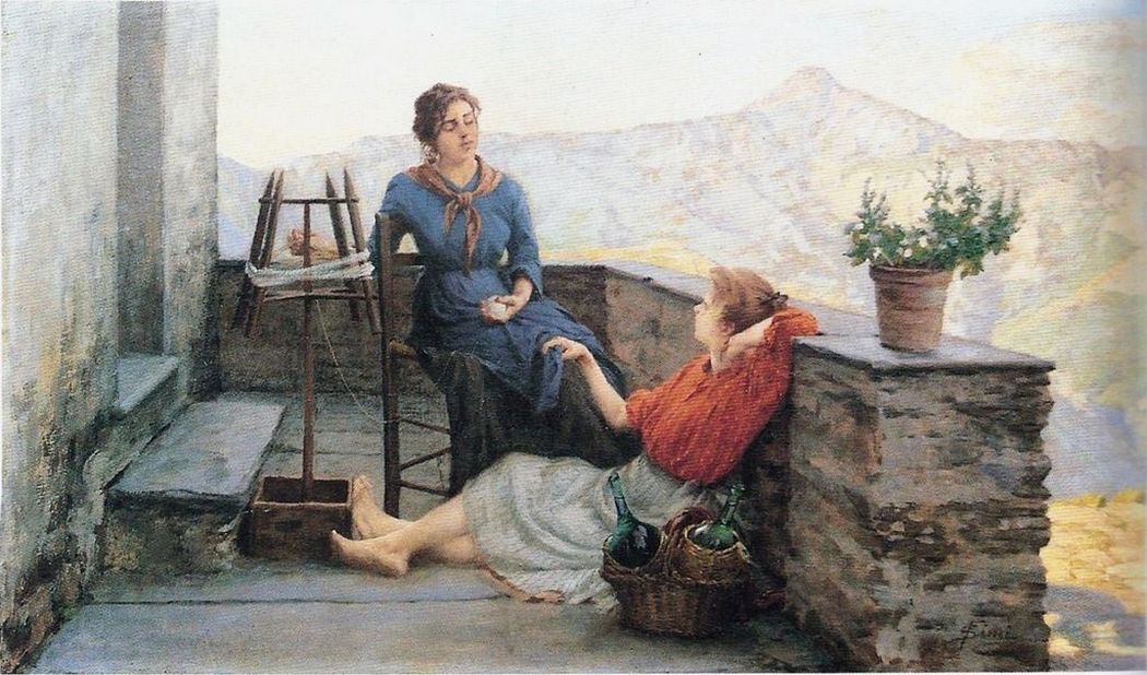 Filadelfo Simi, "A moment of rest". Filadelfo Simi, "A moment of rest".