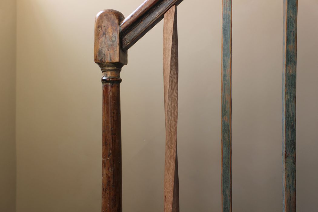 The spindels of the staircase at Van Gogh House The spindels of the staircase at Van Gogh House
