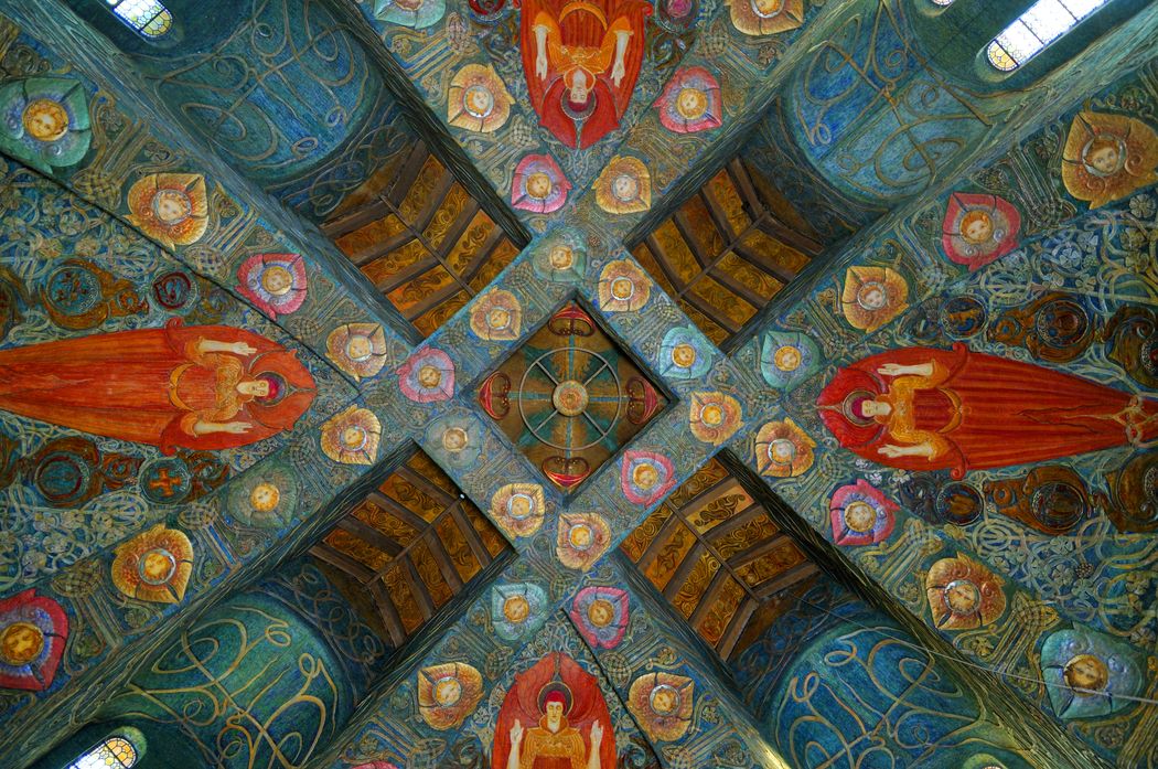 The ceiling of Watts Chapel The ceiling of Watts Chapel